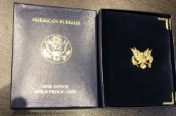 Золотая монета "Бизон Баффало (Буффало)" или "Голова индейца", 50 долларов, PROOF (Пруф) 
